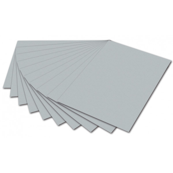 10 Stück Folia Fotokarton 6160, silber, 50x70cm, 300g 4001868161601 Folia