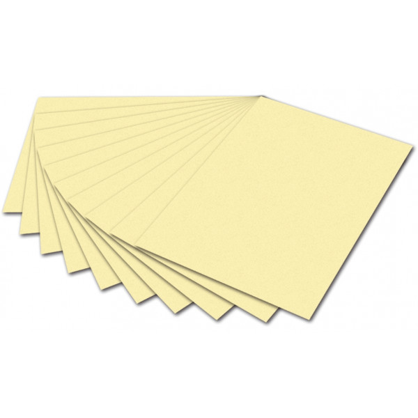 10 Stück Folia Tonzeichenpapier 50x70cm 130g strohgelb 6711E 4001868167115 Folia