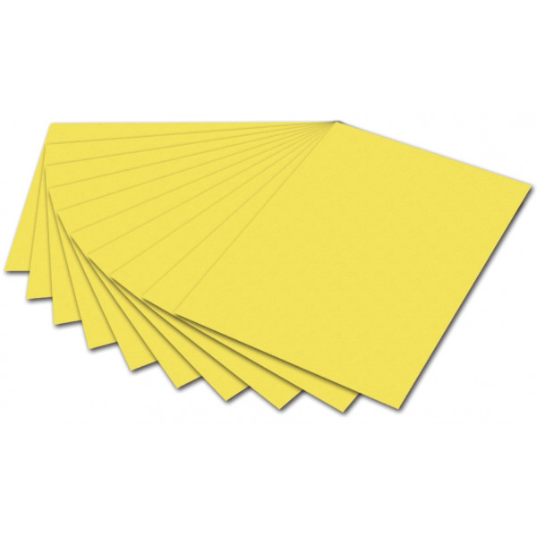 10 Stück Folia Tonzeichenpapier 50x70cm 130g zitronengelb 6712E 4001868167122 Folia