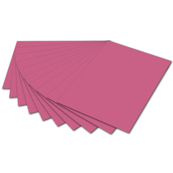 10 Stück Folia Tonzeichenpapier 50x70cm 130g altrosa 6729E 4001868167290 Folia