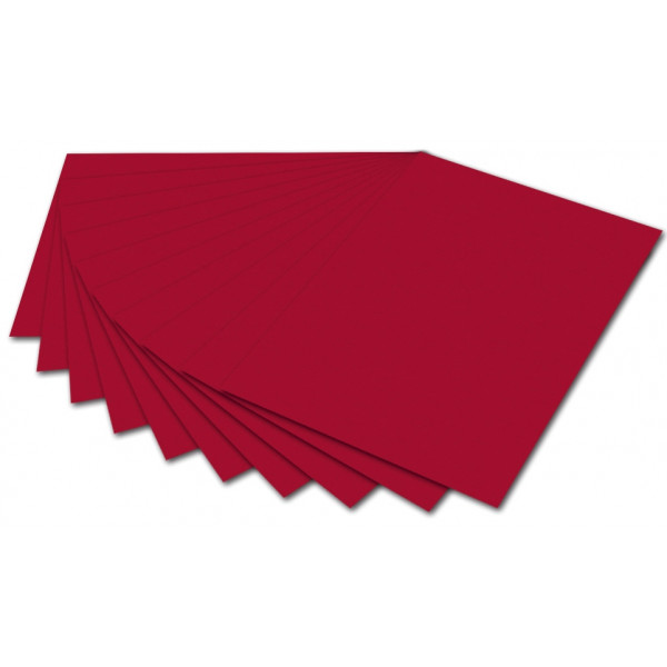 10 Stück Folia Tonzeichenpapier 50x70cm 130g ziegelrot 6718E 4001868167184 Folia