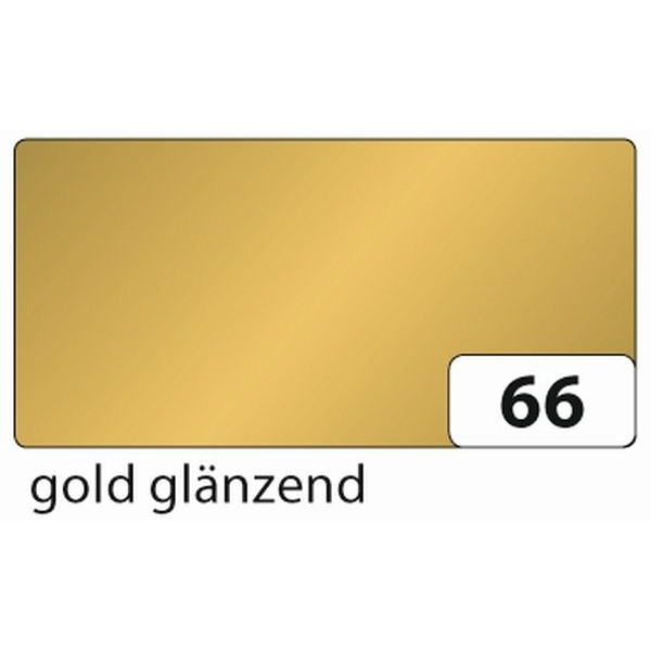 10 Stück Folia Tonzeichenpapier 50x70cm 130g gold glänzend 6766E 4001868080056 Folia