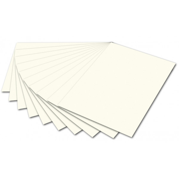 10 Stück Folia Tonzeichenpapier 50x70cm 130g perlweiß 6701E 4001868167016 Folia