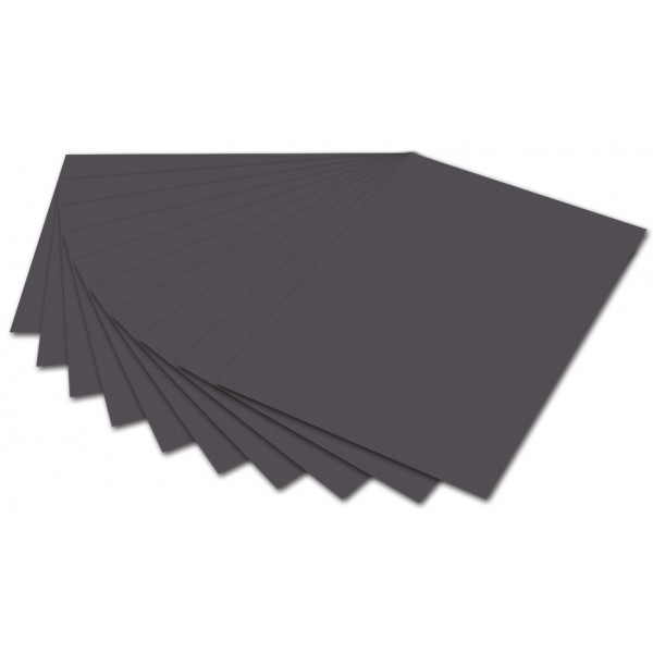 10 Stück Folia Tonzeichenpapier 50x70cm 130g anthrazit 6788E 4001868167887 Folia