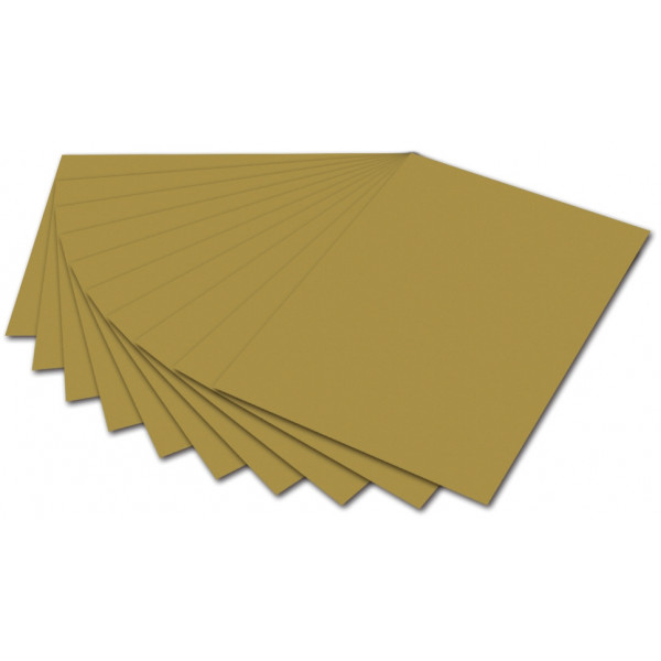 100 Stück Folia Tonzeichenpapier A4 130g gold 6465 4001868064650 Folia