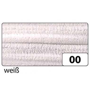 77800 50cm Chenilledraht 8mm weiss