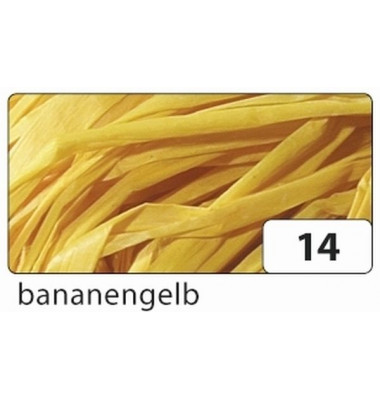 9014 50g  Naturbast Bast Raffia matt bananengelb