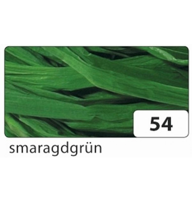9054 50g  Naturbast Bast Raffia matt smaragdgr&uuml;n
