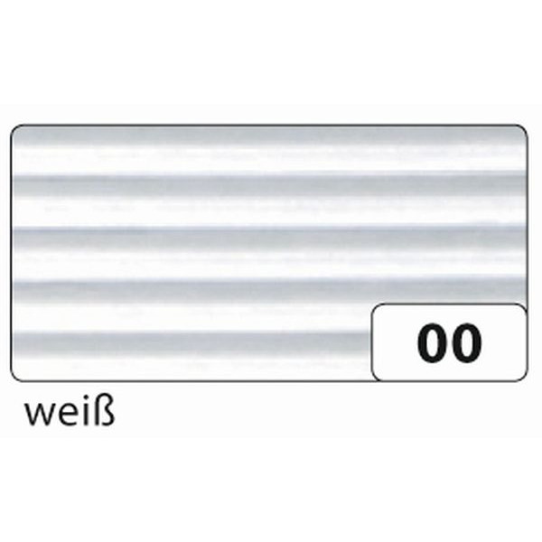 10 Stück Folia Bastelwellpappe E-Welle 50x70cm weiß 741000 4001868741001 Folia