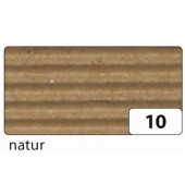 Bastelwellpappe E-Welle 50x70cm naturbraun 741010