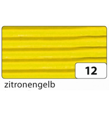 741012 50x70cm Bastelwellpappe zitronengelb