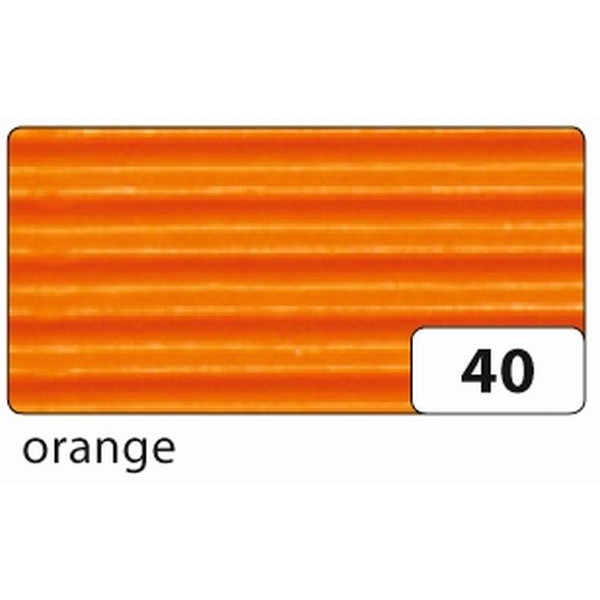 10 Stück Folia Bastelwellpappe E-Welle 50x70cm orange 741040 4001868741407 Folia