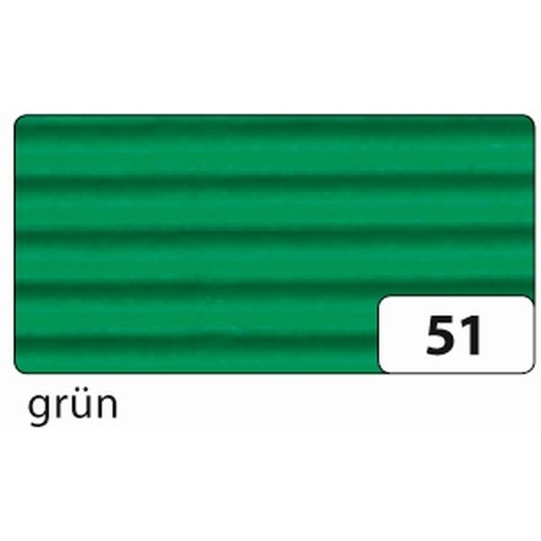 10 Stück Folia Bastelwellpappe E-Welle 50x70cm grün 741051 4001868741513 Folia