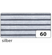 Bastelwellpappe E-Welle 50x70cm silber 741060