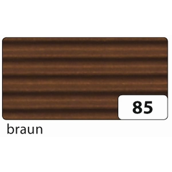 10 Stück Folia Bastelwellpappe E-Welle 50x70cm braun 741085 4001868741858 Folia