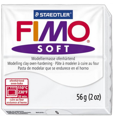 8020-0 Soft 56g Modelliermasse Fimo weiß