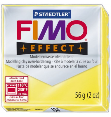 8020-104 Soft 56g Modelliermasse Fimo trans gelb