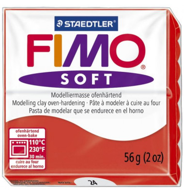 Fimo Soft 24 indischrot ofenhärtende Modelliermasse 57g 