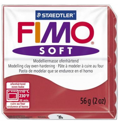 8020-26 Soft 56g Modelliermasse Fimo kirschrot