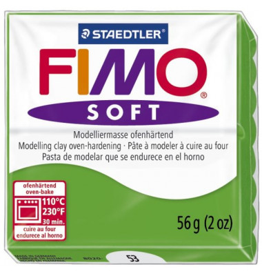 8020-53 Soft 56g Modelliermasse Fimo trop.grün 8020-53 Soft 56g Modelliermasse Fimo trop.grün