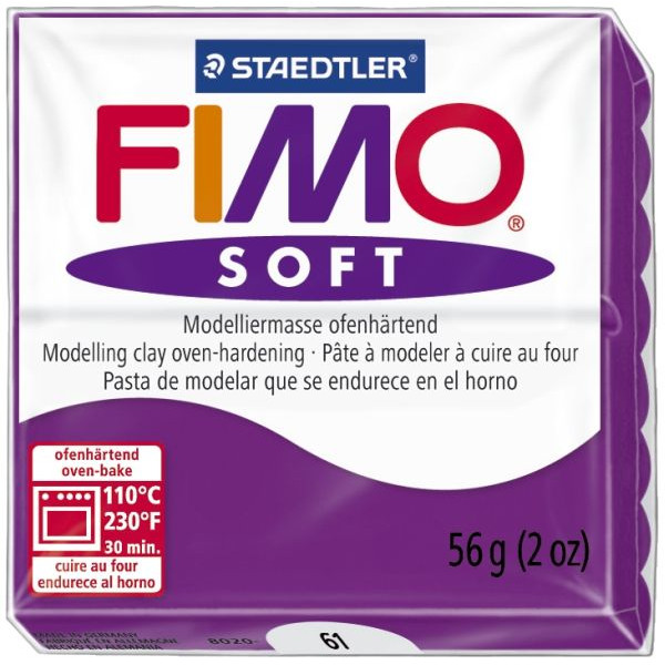 4006608809737 - Fimo Soft 8020-61 Modelliermasse 57g purpurviol 4006608809737 56 Gramm