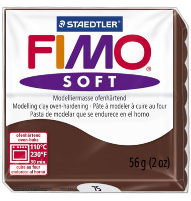 8020-75 Soft 56g Modelliermasse Fimo schoko