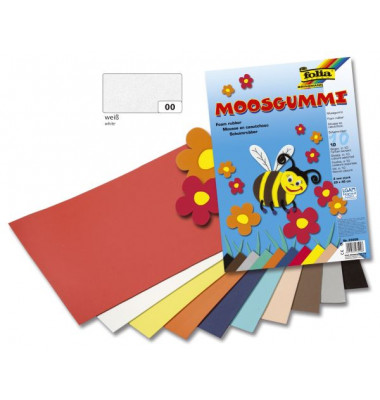 231000 20x29cm Moosgummi 2mm weiß 231000 20x29cm Moosgummi 2mm weiß
