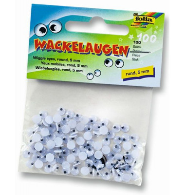 750005 100ST Wackelaugen rund 5mm 750005 100ST Wackelaugen rund 5mm