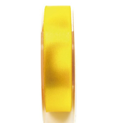 Geschenkband Doppelsatinband 25mm x 25m gelb