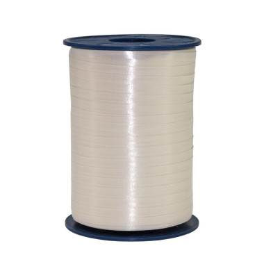 Geschenkband 2525004, Gl&auml;nzend, 5mm x 500m, creme