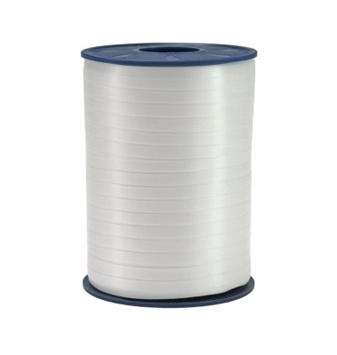 Geschenkband 2525601, Gl&auml;nzend, 5mm x 500m, wei&szlig;
