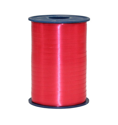 Geschenkband 2525609, Gl&auml;nzend, 5mm x 500m, rot