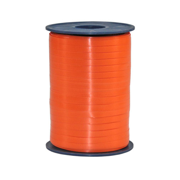 PRÄSENT C.E. PATTBERG Geschenkband orange, 500 Meter Ringelband 5 mm zum Basteln, Dekorieren & Verpacken von Geschenken zu jedem Anlass