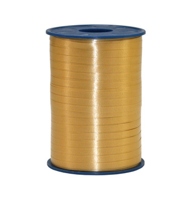 Geschenkband 2525634, Gl&auml;nzend, 5mm x 500m, gold