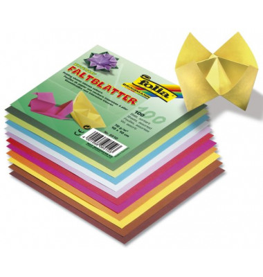 Origami-Faltblätter 10x10cm 70g farbig sortiert 8910 Origami-Faltblätter 10x10cm 70g farbig sortiert 8910