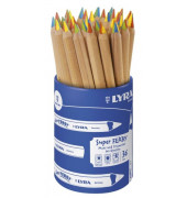 Buntstifte-Set 4- Color, 3713361, 36-vierfarbig sortiert, dreikant, Runddose