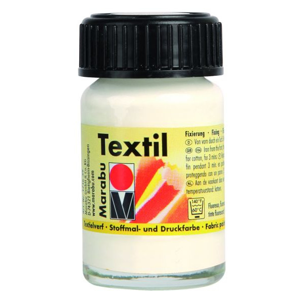 5 Stück Marabu Stoffmalfarbe Textil 1716 39 070, weiß, 15ml 4007751009692 Marabu 15 Milliliter