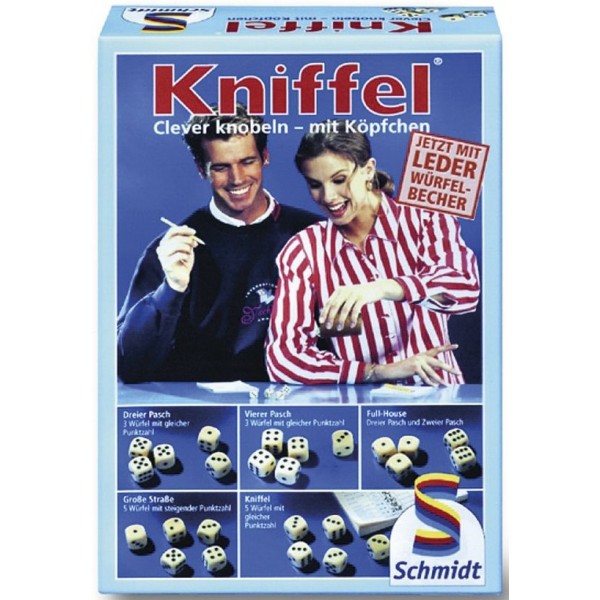 4001504490300 - Kniffel mit Lederwürfelbecher Würfelspiel 4001504490300 - Kniffel mit Lederwürfelbecher Würfelspiel