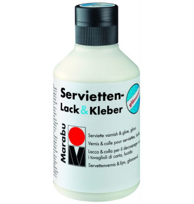 Servietten-Lack & Kleber - glänzend Decoupage & Serviette 1140 13 844, farblos, 250ml