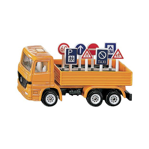 4006874013227 - 1322 Mercedes Benz Actros LKW Pritsche inkl Verkehrszeichen 4006874013227 SIKU