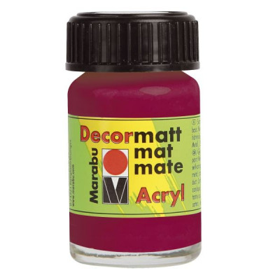 Acrylfarbe Decormatt 1401 39 004, granatrot, 15ml Acrylfarbe Decormatt 1401 39 004, granatrot, 15ml