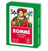 Spielkarten 22570073 Rommé & Canasta & Bridge Leinen französisches Blatt Kartonetui