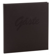 Gästebuch Roma 48958 mit Wortprägung Goldschnitt 200 Seiten Leder schwarz