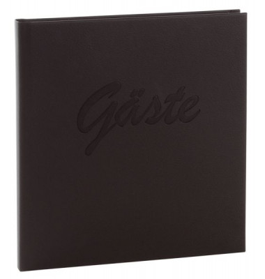 Gästebuch Roma 48958 mit Wortprägung Goldschnitt 200 Seiten Leder schwarz Gästebuch Roma 48958 mit Wortprägung Goldschnitt 200 Seiten Leder schwarz