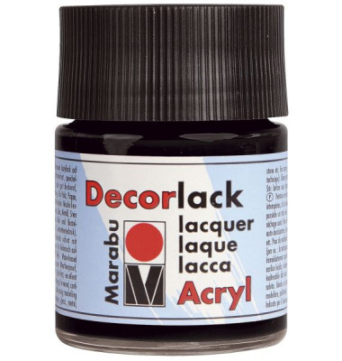 Acrylfarbe Decorlack 1130 05 073, schwarz, 50ml