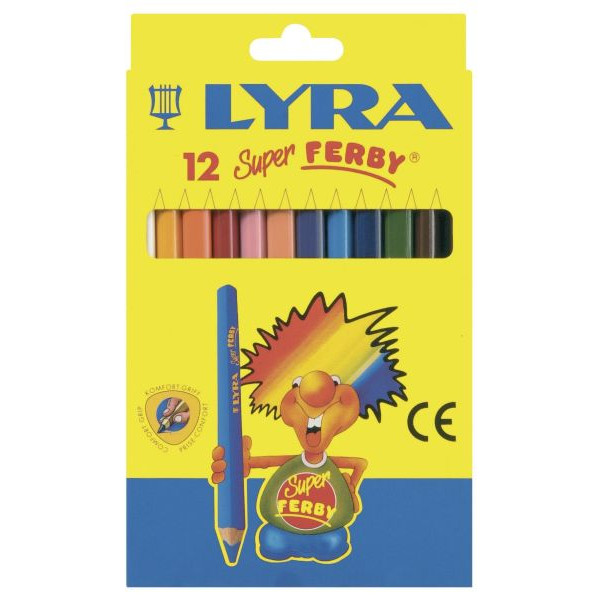 Lyra Buntstifte-Set Ferby, 3721120, 12-farbig sortiert, dreikant, Packung 4084900451083 Lyra 12 Stück