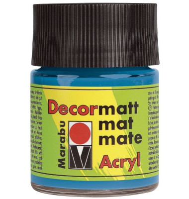 Acrylfarbe Decormatt 1401 05 056, cyan, 50ml