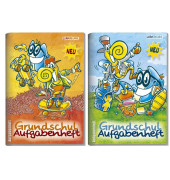 Hausaufgabenheft 2901-4 / Hausaufgaben Lineatur / keine, A6, 80g, sortiert, 32 Blatt / 64 Seiten
