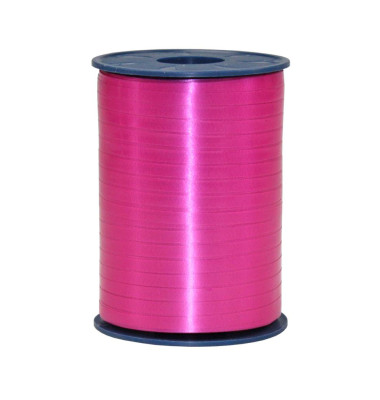 Geschenkband 2525606, Gl&auml;nzend, 5mm x 500m, magenta