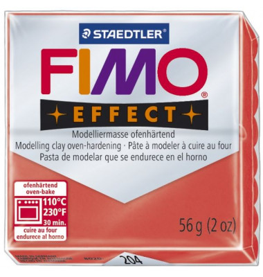 8020-204 Soft 56g Modelliermasse Fimo transp.rot